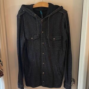 Men's Black Hooded Jacket